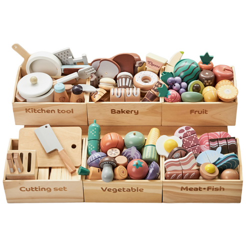키앤비 모더닉 소꿉놀이 자르기세트 55pcs, 상세 설명 참조, 1개
