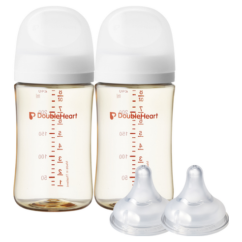 밤중 수유 지옥 탈출! 더블하트 모유실감 3세대, 엄마의 숙면을 되찾아줄까요? 더블하트240