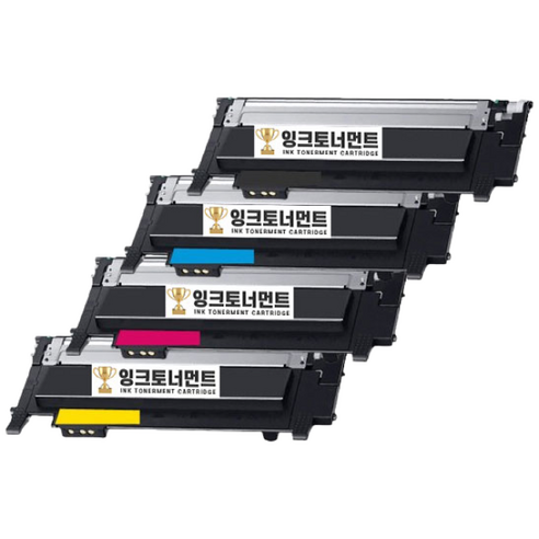 삼성전자 CLT-K404S 검정+노랑+빨강+파랑 4색세트 SL-C433 SL-C483W 재생토너, 1세트