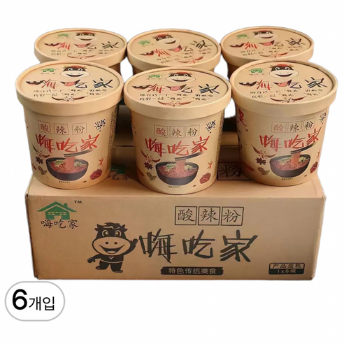 (배터짐) 중국라면 컵라면 하이츠쟈 쏸라펀 쏸라멘 (한박스/여섯개) (일요일&당일발송), 6개