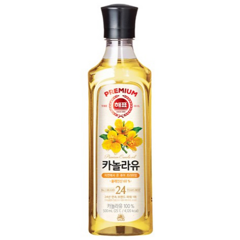 해표 카놀라유, 500ml, 5개