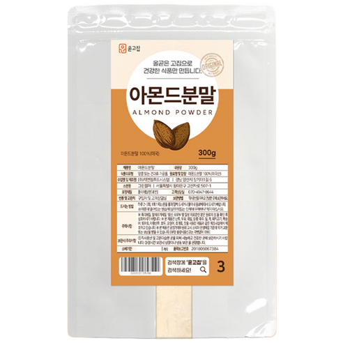 윤고집 아몬드 100% 가루 분말, 300g, 1개