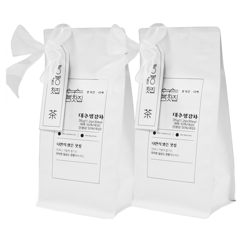 봉봉찻집 대추생강차 삼각티백, 2개, 1.2g, 30개입