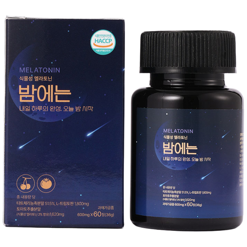 식물성 멜라토닌 밤에는 숙면 꿀잠 멜라코펜, 2개, 60정