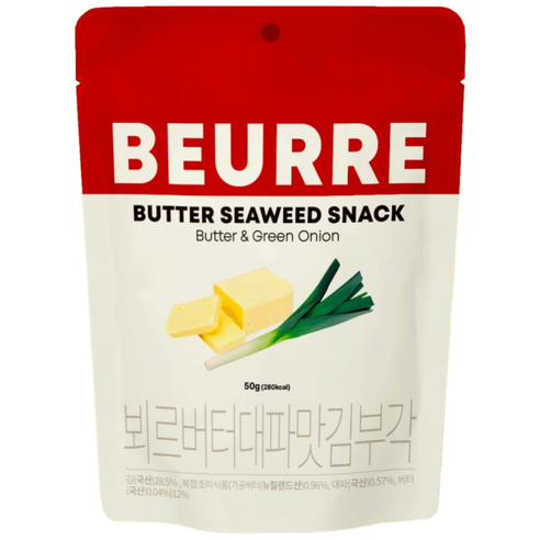 바삭함에 버터 풍미를 더하다! 뵈르김부각 버터대파맛 솔직 후기 뵈르김부각