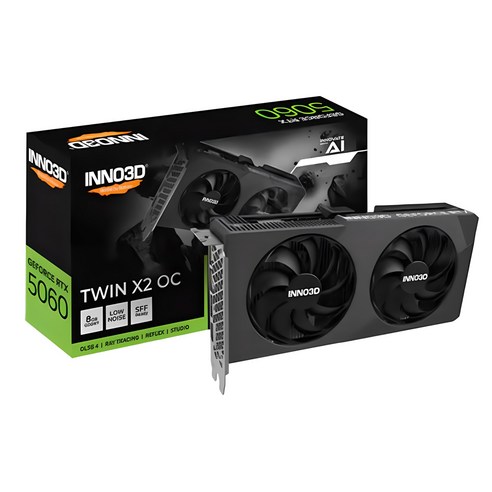 INNO3D 아이노비아 Geforce RTX 5060 OC V2 D7 8GB TWIN X2 그래픽카드 VGA