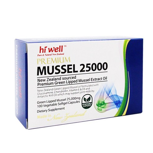 [ 하이웰 정품 ] 초록 홍합 오일 12000mg 200캡슐 초록입홍합 뉴질랜드 직구, 1개, 200정