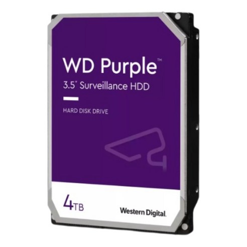 [공식판매점] WD 퍼플 CCTV전용 하드디스크, 4TB, WD퍼플 4테라 - WD44PURZ