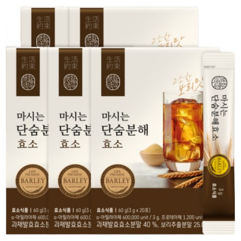 생활약속 마시는 단숨분해효소, 20개, 5개