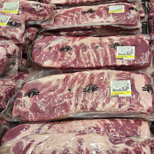 [식자재랜드]코스트코  캐나다산 돈육 삼겹살 갈비 진공 세인트루이스립 3kg