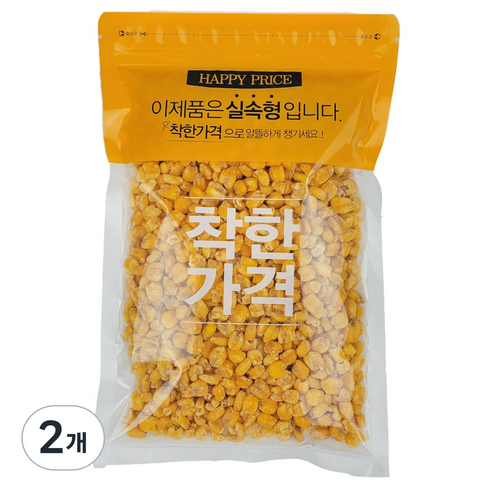 바삭바삭한 하모니콘 논두렁 밭두렁 옥수수콘 옥돌콘 스낵 안주, 400g, 2개