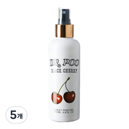 닥터푸 토일렛퍼퓸 화장실 탈취제 화장실 방향제, 블랙체리, 5개, 200ml
