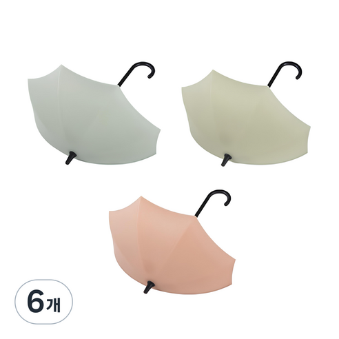 크레마루 도마뱀 우산 은신처, 6개, 크림민트 / 올리브 / 살구