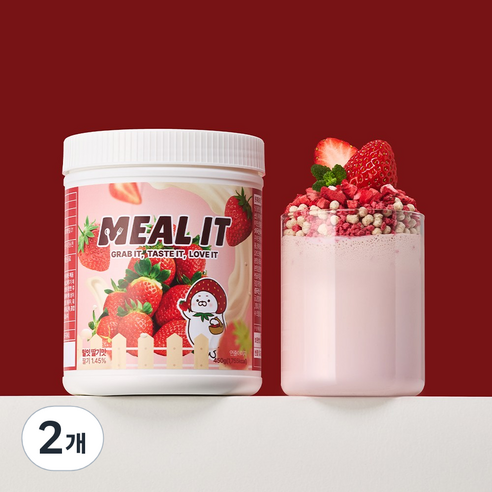 밀잇 식사대용 단백질 쉐이크 딸기맛, 2개, 450g
