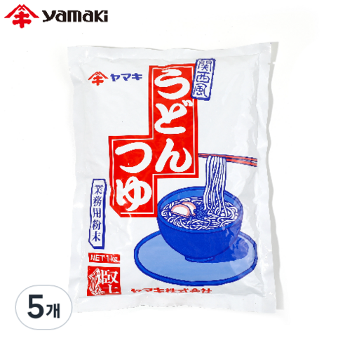 야마끼 우동 분말 스프, 1kg, 5개