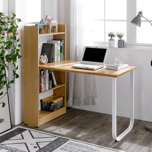 퍼닉 헤븐 1200 책상세트, 화이트, 책장 + 책상