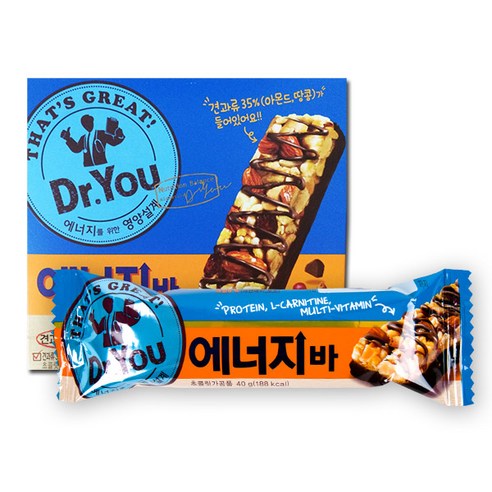 오리온 에너지바 4P, 160g, 6개