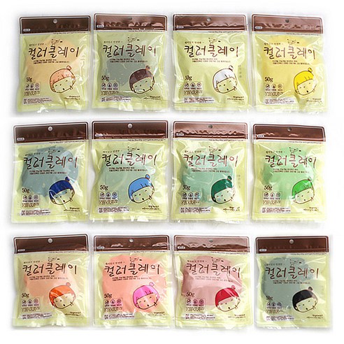 대한산업 칼라클레이 13색세트, 컬러클레이 50g 13색세트, 50g