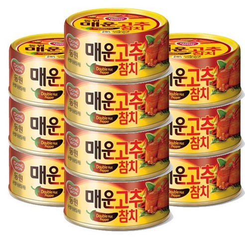 동원 매운 고추참치 통조림, 100g, 10개