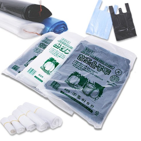 트렌드코리아 배접봉투 검정, 100매, 중, 70L