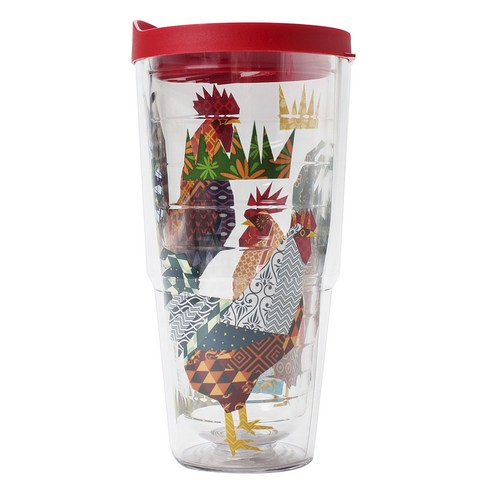 터비스 킵 드링크 핫 & 콜드 텀블러, Patchwork Rooster, 710ml