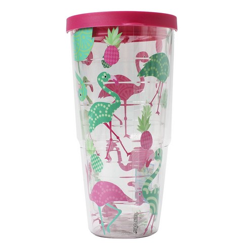 터비스 킵 드링크 핫 & 콜드 텀블러, Flamingo Pattern, 710ml