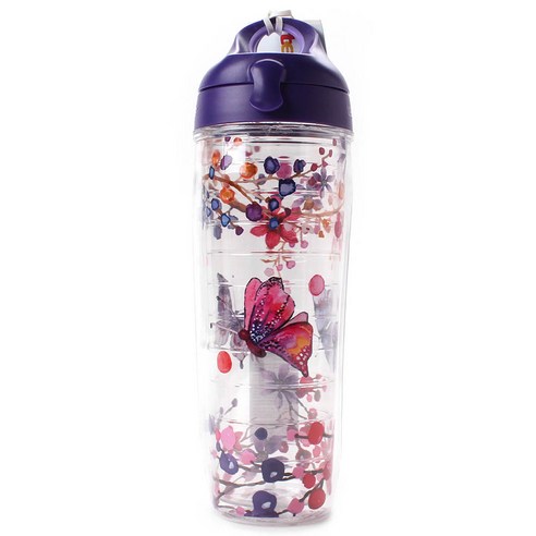 터비스 휴대용물통, Watercolor Branch Butterfly, 710ml