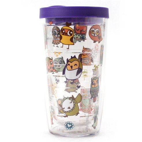 터비스 킵 드링크 핫 & 콜드 텀블러, Doodle Owls, 473ml