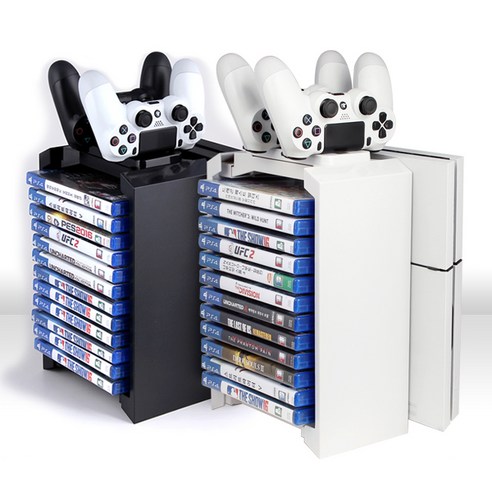 PS4 멀티스탠드+듀얼쇼크4 충전독, 블랙, 1개