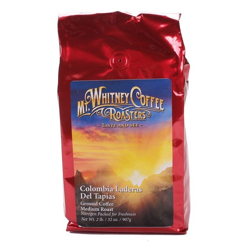 Mt. Whitney Coffee Roasters 콜롬비아 라데라스 델 타피아스 커피 미디엄 로스트, 분쇄커피, 907g