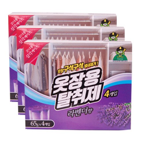 산도깨비 옷장용 탈취제(라벤더향) 65gX4개입, 260g, 1개