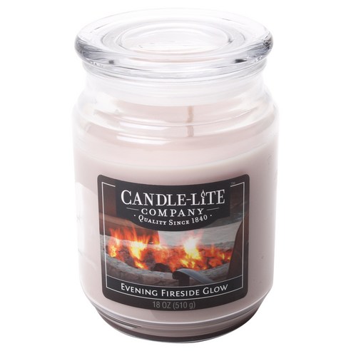 Candle Lite 크리미 바닐라 스월 자캔들 510g, Evening Fireside Glow