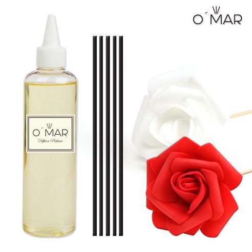 오마르 디퓨저리필액 100ml 장미꽃/섬유리드 증정, [레드]랑o 메리미 타입, 1개