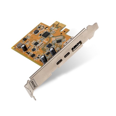 넥스트 USB3.1 & Displat Port Alt Mode PCI Express Host Card with Dual USB Type-C 그래픽 확장카드 SUNIX-UPD2018-B