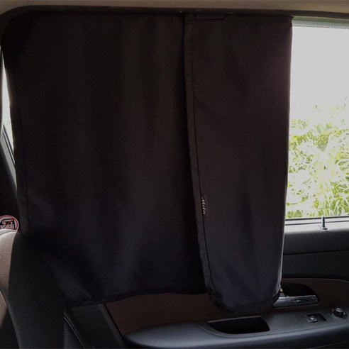 엠클레 차량용 햇빛가리개 자석암막커튼, 100_무지(L) 블랙(70x50)