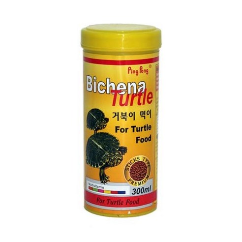 비치나 터틀 300ml 거북이먹이 거북이사료 먹이 파충류 자라 감마루스 거북이밥, 1개
