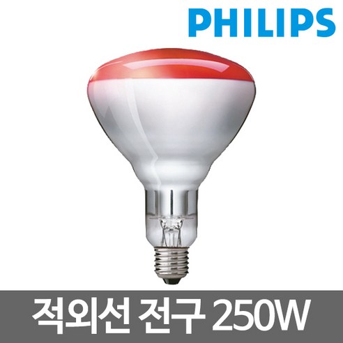 필립스 적외선 IR 전구 램프 BR125 250W, 1개