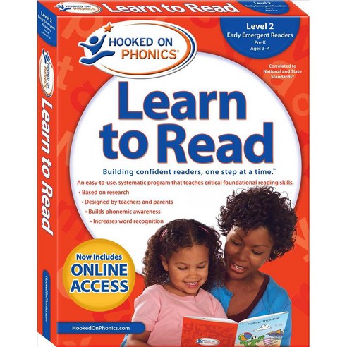 Hooked on Phonics Learn to Read Level 2 Pre-K Ages 3-4: Early Emergent Readers, Hop Llc