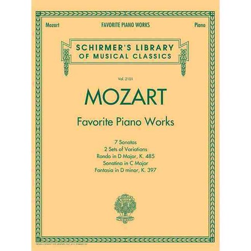Favorite Piano Works, G Schirmer Inc