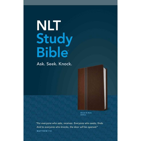 NLT study Bible: New Living Translation Brown and Slate Edition Leatherlike, Tyndale House Pub