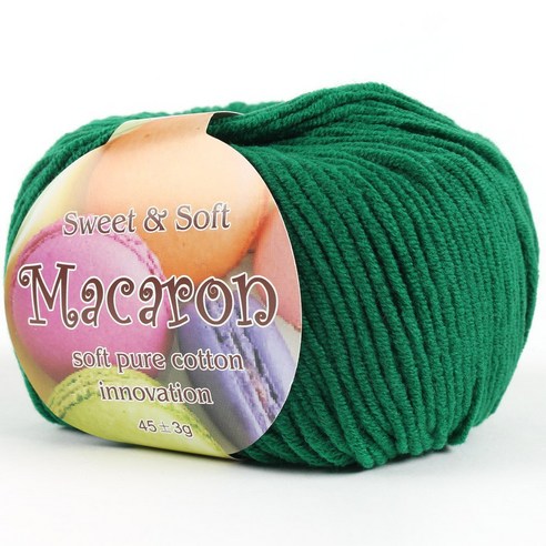 초록빛 행복을 손안에: 마마니트 마카롱 뜨개실로 일상에 싱그러움을 더하세요! 마카롱실