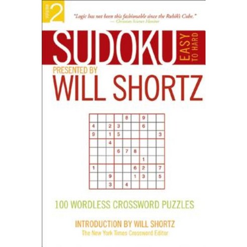 Sudoku Easy to Hard: 100 Wordless Crossword Puzzles Paperback, Griffin