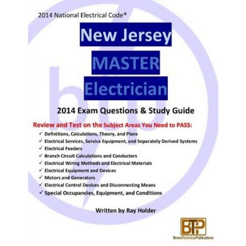 New Jersey 2014 Master Electrician Study Guide Paperback, Brown Technical Publications Inc