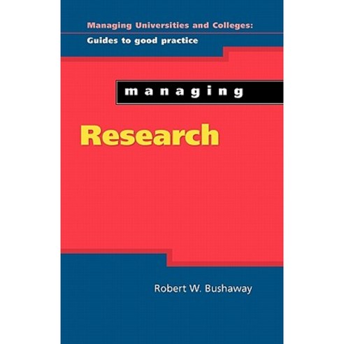 Managing Research Paperback, Open University Press