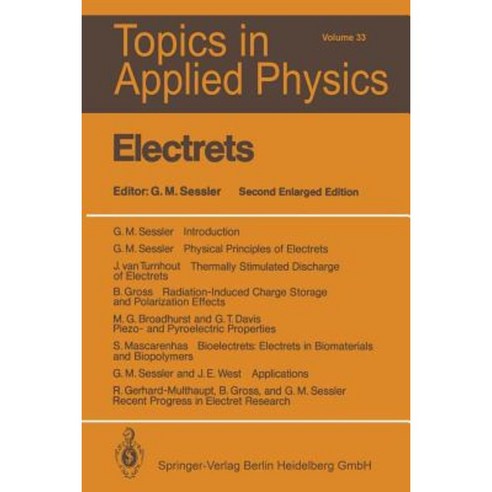 Electrets Paperback, Springer
