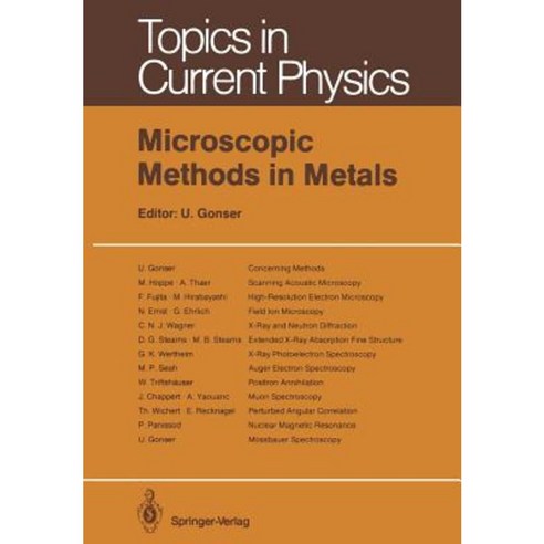Microscopic Methods in Metals Paperback, Springer