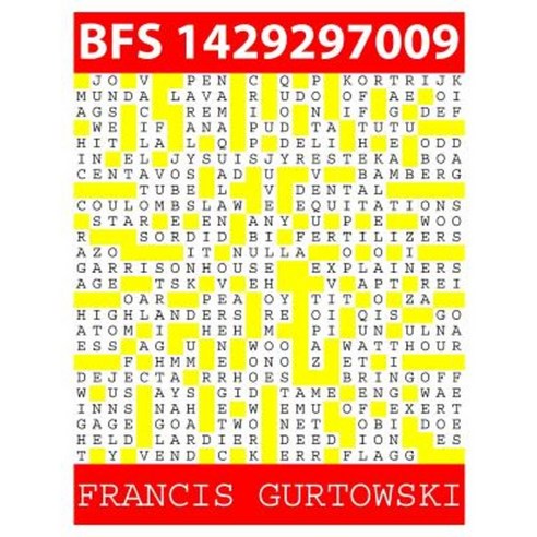 Bfs 1429297009: A Bfs Puzzle Paperback, Createspace