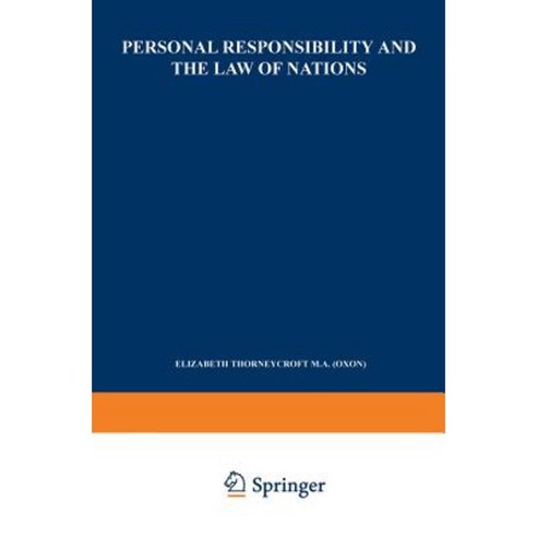 Personal Responsibility and the Law of Nations Paperback, Springer