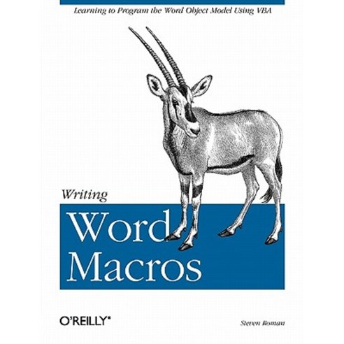 Writing Word Macros Paperback, O''Reilly Media