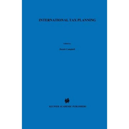 International Tax Planning Hardcover, Kluwer Law International